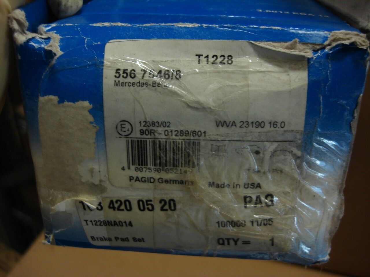 NEW PAGID REAR BRAKE PADS FITS 2001 MERCEDES BENZ ML320 T1228 R5TA