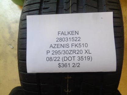 2 FALKEN AZENIS FK510 P 295 30 20 101Y XL SUMMER TIRES 28031522 BQ4