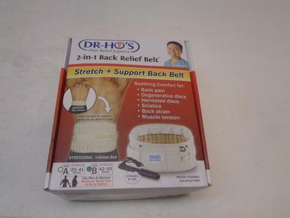 NEW DR HO'S PAIN RELIEF 2 IN 1 BACK RELIEF BELT SIZE B SR
