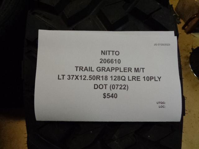 NITTO TRAIL GRAPPLER M/T LT 37X12.50 18 128Q LRE 10 PLY TIRE 206610 BQ4