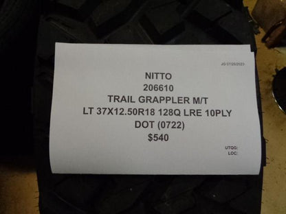 NITTO TRAIL GRAPPLER M/T LT 37X12.50 18 128Q LRE 10 PLY TIRE 206610 BQ4