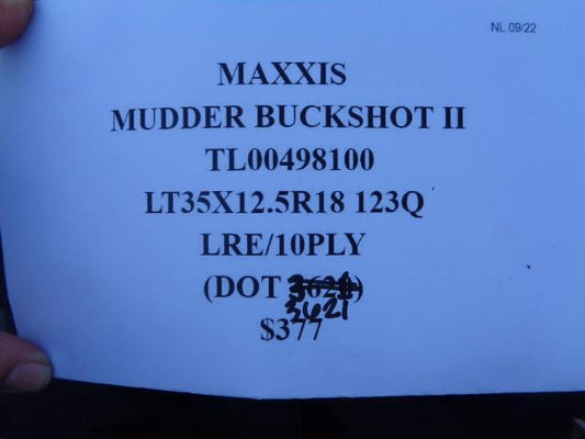 1 NEW MAXXIS BUCKSHOT 2 MT 35 12.5 18 123Q LRE TIRE TL00498100 SU16