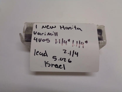 HANITA VARIMILL 4 FLUTE END MILL 1.1/4 X 1.1/4 X 2.1/4 LEAD 5.026" DIA 4V05