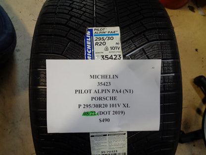 1 NEW TIRE MICHELIN PILOT ALPIN PA4 (N1) PORSCHE 295 30 20 101V XL 35423