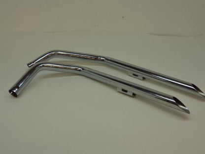 2 NEW CHROME 2" DRAG PIPE EXHAUSTS FOR HARLEY FXST 84-99 AND FX 84-85 R16