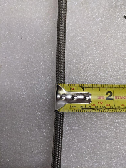 UNBRANDED BRAIDED METALLIC BRAKE HOSE 61' TEFLON LINED 5/16" OD 3/16" ID NEW R3