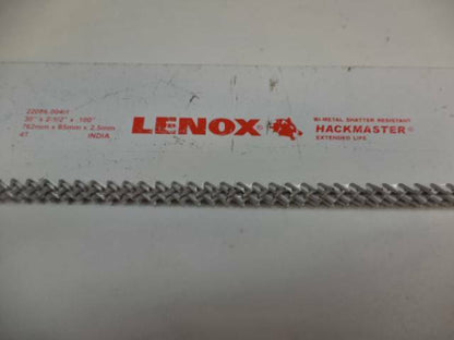 NEW PACK OF SIX LENOX HACKMASTER 30" x 2 1/2 x .100" SAW BLADES 22086-004H SP2
