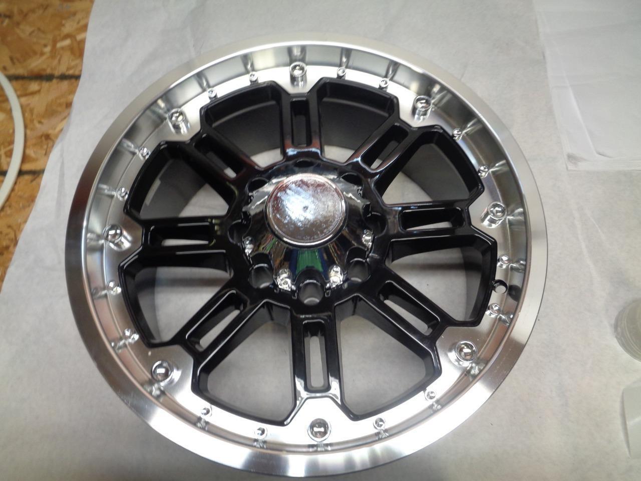 1 NEW BLACK RHINO BLACK/CHROME WHEEL  20X9 8X165.1 LUG -12 OFFSET WR