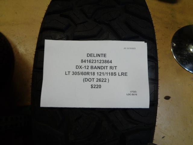 DELINTE DX-12 BANDIT R/T LT 305 60 18 121/118S LRE 10PLY TIRE 841623123864 BQ4