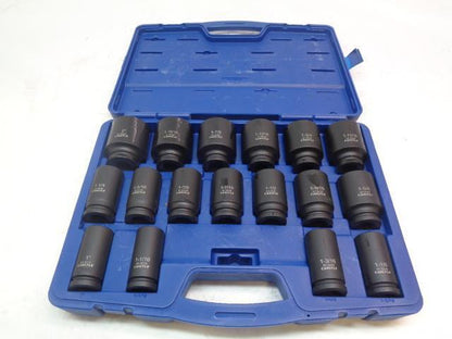 CARLYLE NPT 610411 SOCKET SET 3/4 IN SAE 17PC NEW R22
