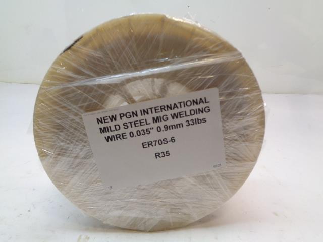NEW PGN INTERNATIONAL MILD STEEL MIG WELDING WIRE 0.035" 0.9mm 33lbs ER70S-6 R35