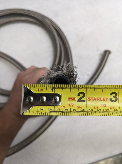 UNBRANDED BRAIDED METAL CPE HOSE 14' OAL 7/16" ID 5/8" OD NEW R3T3