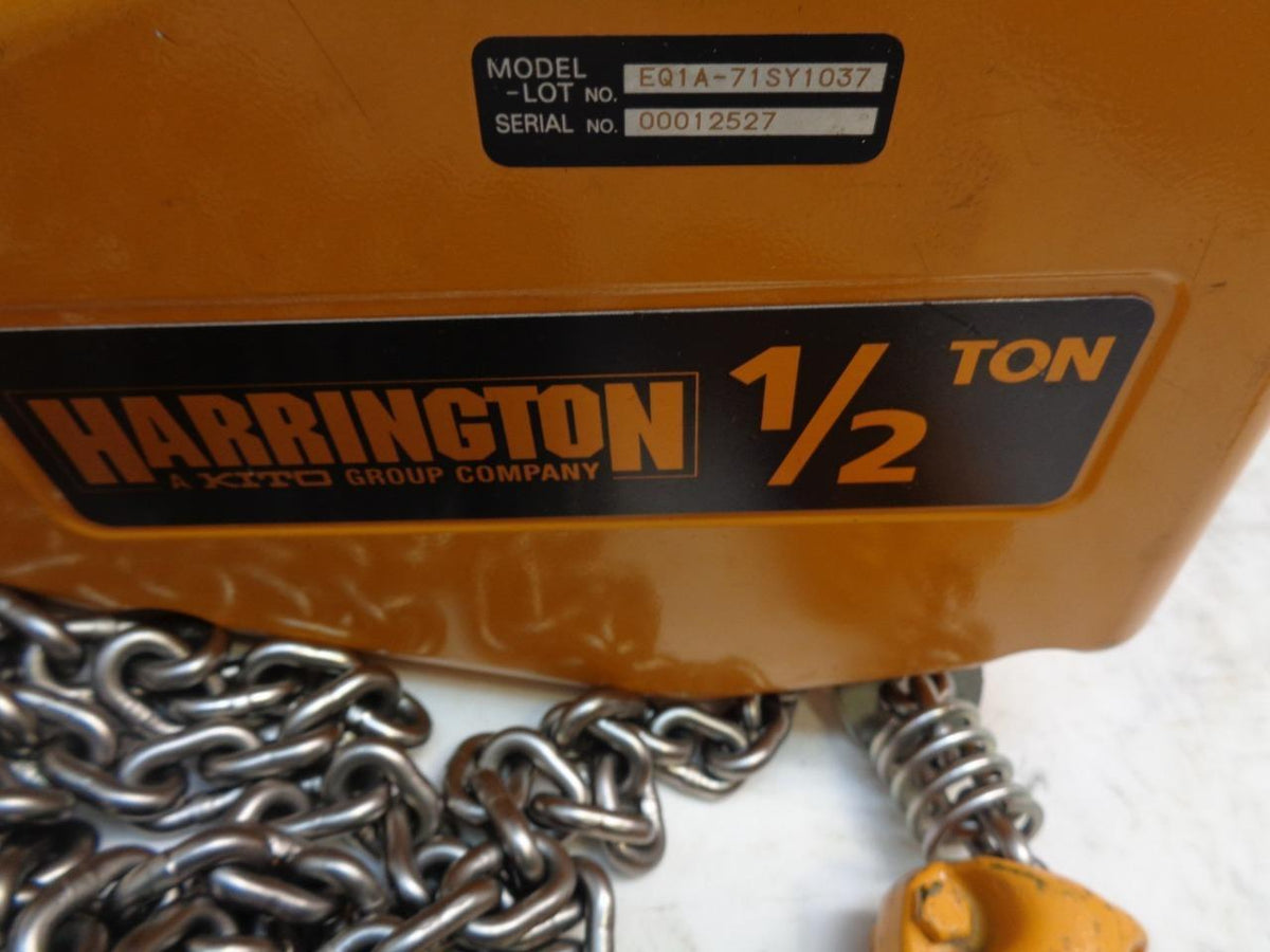 HARRINGTON 1/2 TON ELECTRIC CHAIN HOIST EQ1A-71SY1037 NEW H1