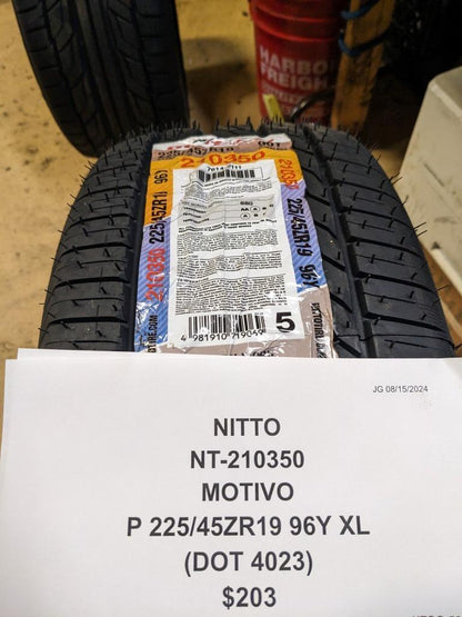 NITTO MOTIVO P 225 45 19 96Y XL TIRE 210350 CQ3