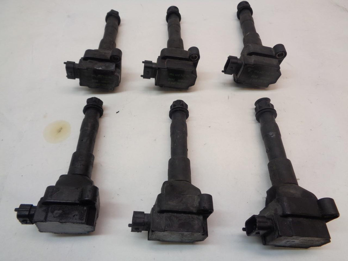 USED SET OF 6 PORSCHE 996 986 BOXSTER BERU IGNITION COILS 996.602.102.00  R25T5