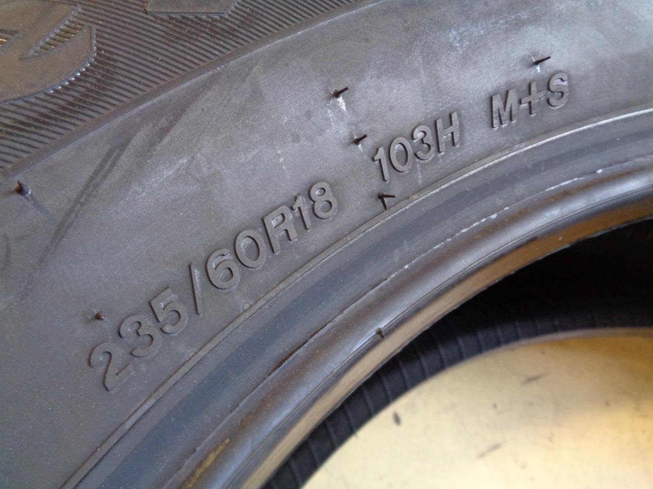 2 FIRESTONE ALL SEASON P 235 60 18 103H SL TIRES 003040 BQ3