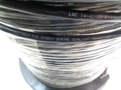 LIBERTY WIRE & CABLE 14-4C-DB-BLK 1000 FT 14AWG COPPER 4C SPEAKER CABLE NEW R12