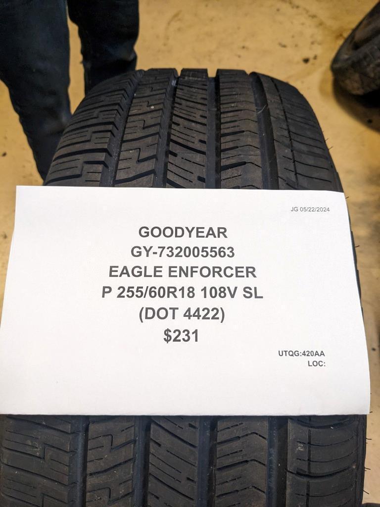 GOODYEAR EAGLE ENFORCER P 255 60 18 108V SL TIRE 732005563 CQ2