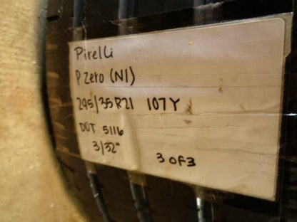 1 USED OS PIRELLI P ZERO (N1) 295 35 21 107Y 3/32" TREAD TIRE Q1