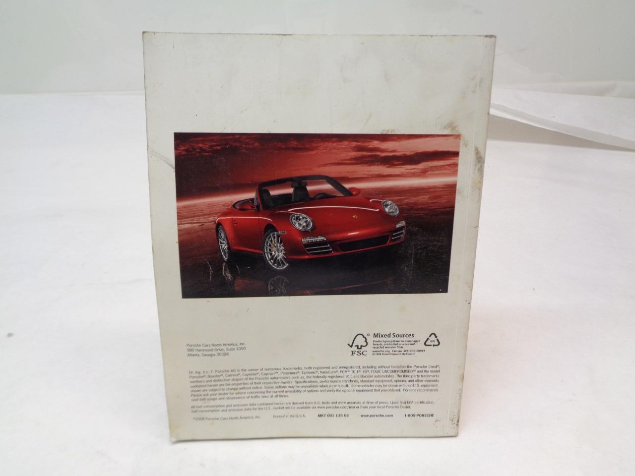 USED PORSCHE PAPERBACK BROCHURE "THE NEW 911" 2008 MKT 001 135 08 R25