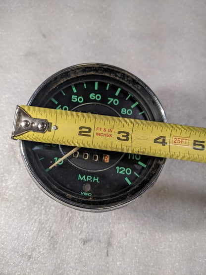 GENUINE PORSCHE 65-69 912 GREEN VDO 120MPH SPEEDOMETER 90274110212 r20t6