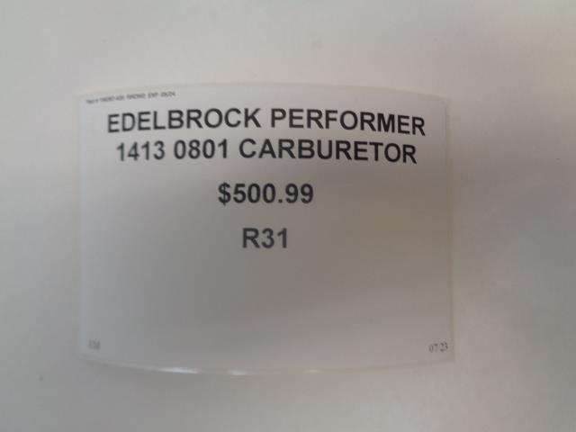 EDELBROCK PERFORMER 1413 0801 CARBURETOR R31