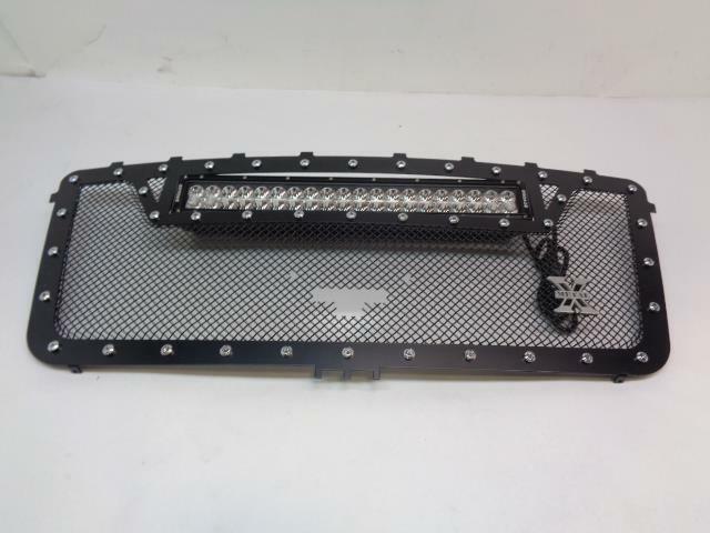 T-REX GRILLES 3PC BLACK TORCH GRILLE FOR NISSAN TITAN 16-19 20" LED LIGHT BAR