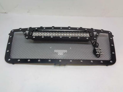 T-REX GRILLES 3PC BLACK TORCH GRILLE FOR NISSAN TITAN 16-19 20" LED LIGHT BAR