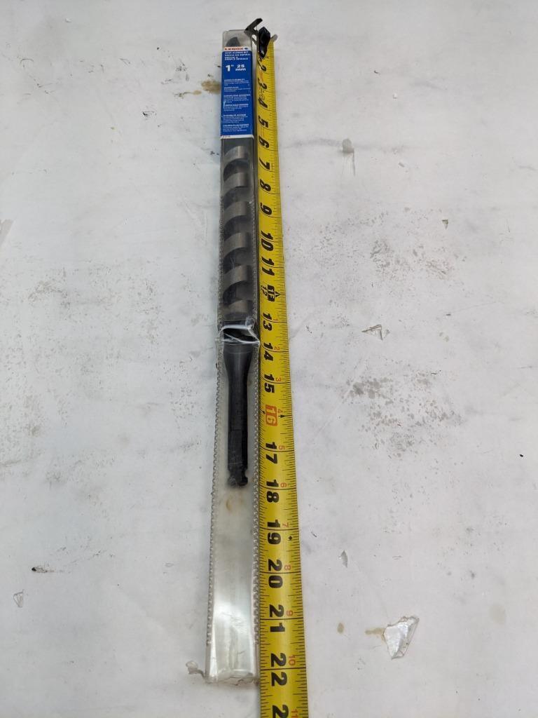 LENOX 1 INCH 25MM 18 INCH 457MM BI-METAL DRILL BIT NEW D0