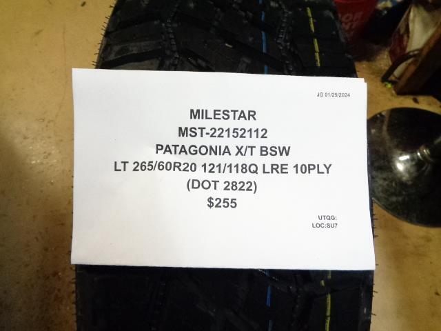 MILESTAR PATAGONIA X/T BSW LT 265 60 20 121/118Q LRE 10PLY TIRE MST-22152112 CQ1
