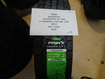 1 PRINX HI COUNTRY A/T HA2 LT 235 85 16 120/116R LRE 10PLY TIRE 9235250305 SU16