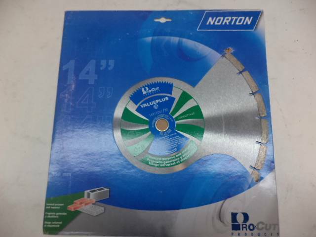 NEW NORTON 14" VALUE PLUS PRO CUT DIAMOND BLADE YVPHSGP1420 SP1T1