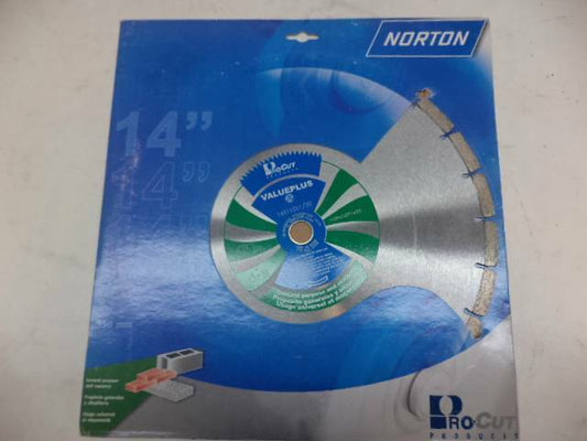 NEW NORTON 14" VALUE PLUS PRO CUT DIAMOND BLADE YVPHSGP1420 SP1T1