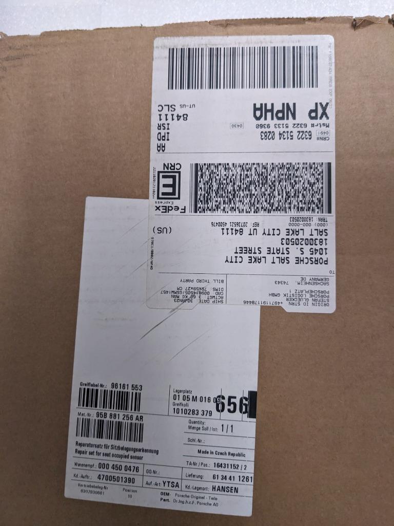 PORSCHE 95B881256AR OCCUPANT DETECTION SYSTEM REPAIR KIT FOR MACAN NEW PGB2