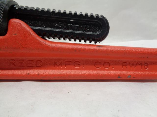 NEW REED 18" HEAVY DUTY PIPE WRENCH 1/4"-2 1/2" CAPACITY RW18 R22