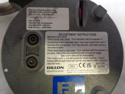 DILLON 30006-0100 AP SERIES 5" MECHANICAL DYNAMOMETER 20,000 LBS CAP NEW R29
