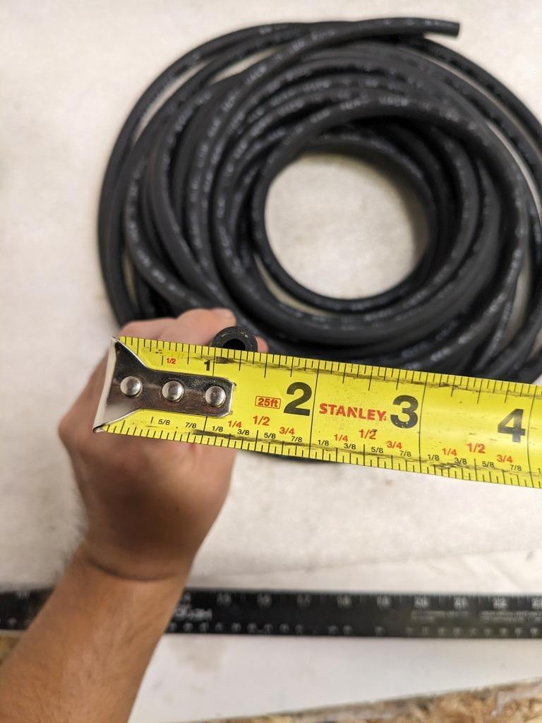DAYCO 80058 FUEL HOSE 50' OAL 1/4" ID 1/2" OD BLACK NITRILE NEW R15