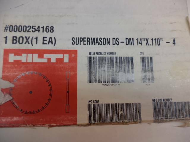 NEW HILTI SUPERMASON DS 14" x .110 DIAMOND BLADE 254168 SP1T2