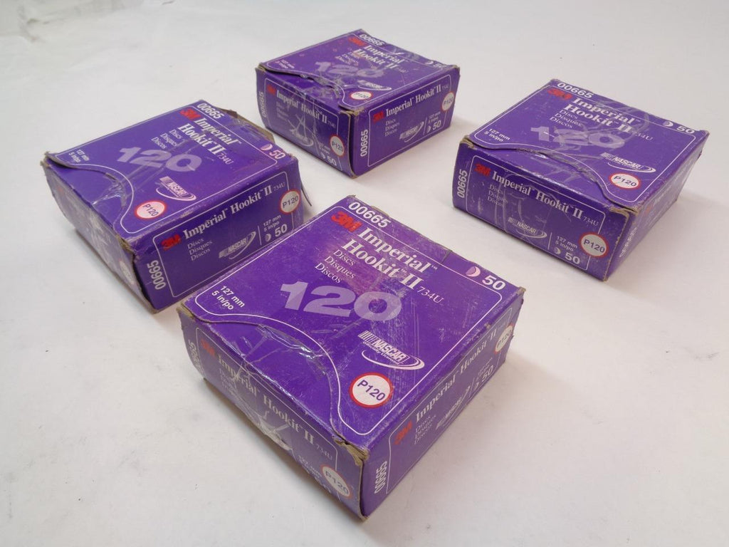 3M 50ct IMPERIAL HOOKIT II 734U 5" P120 ABRASIVE DISCS 00665 R7