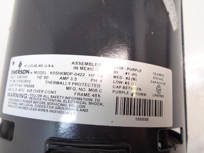 NEW EMERSON 3/4 HP DIRECT DRIVE BLOWER ZS1 0243559800 R32