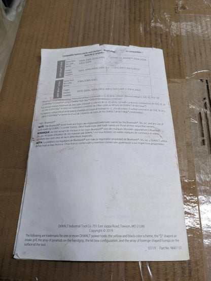 DEWALT CORDLESS 60V MAX PIPE THREADER DCE700 1/2-2' THREAD NEW J2