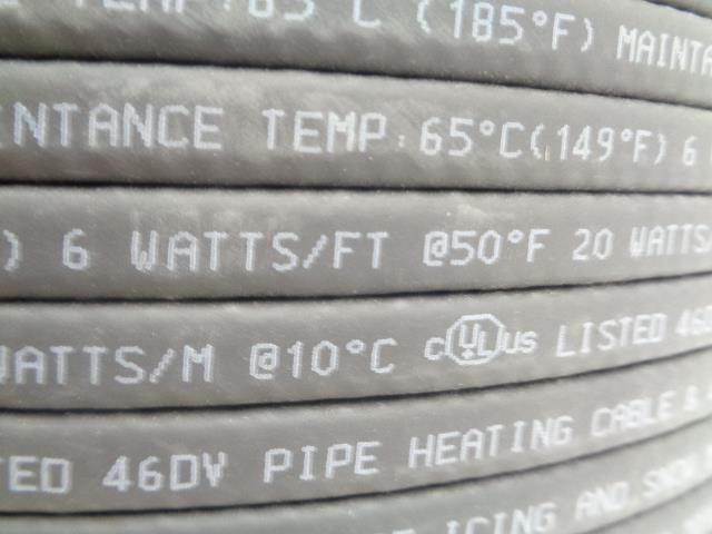 PARALLEL SELF-REGULATING HEATING CABLE 6HTLe2-CR 6 W/FT 20160821803 1000FT H1