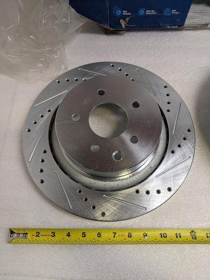 DETROIT AXLE FRONT DRILLED SLOTTED ROTORS (PAIR) 5X115 13X2.5" NEW R6