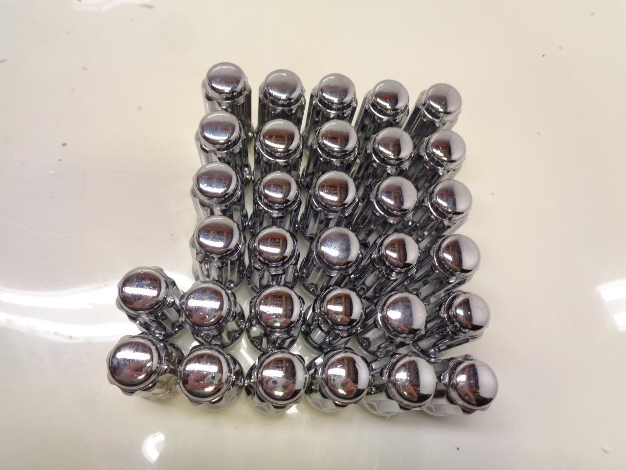 1 NEW 32 PACK CHROME 8 POINT LUG NUTS 1/2-20R H/T R15T2