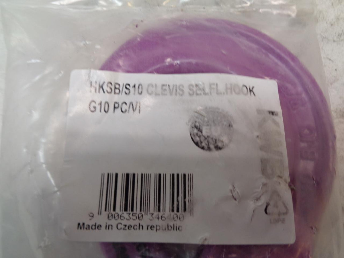CLEVIS SELF-LOCKING HOOK G10 PC/VI HKSB/S10 8,800lbs 3/8" BAY3