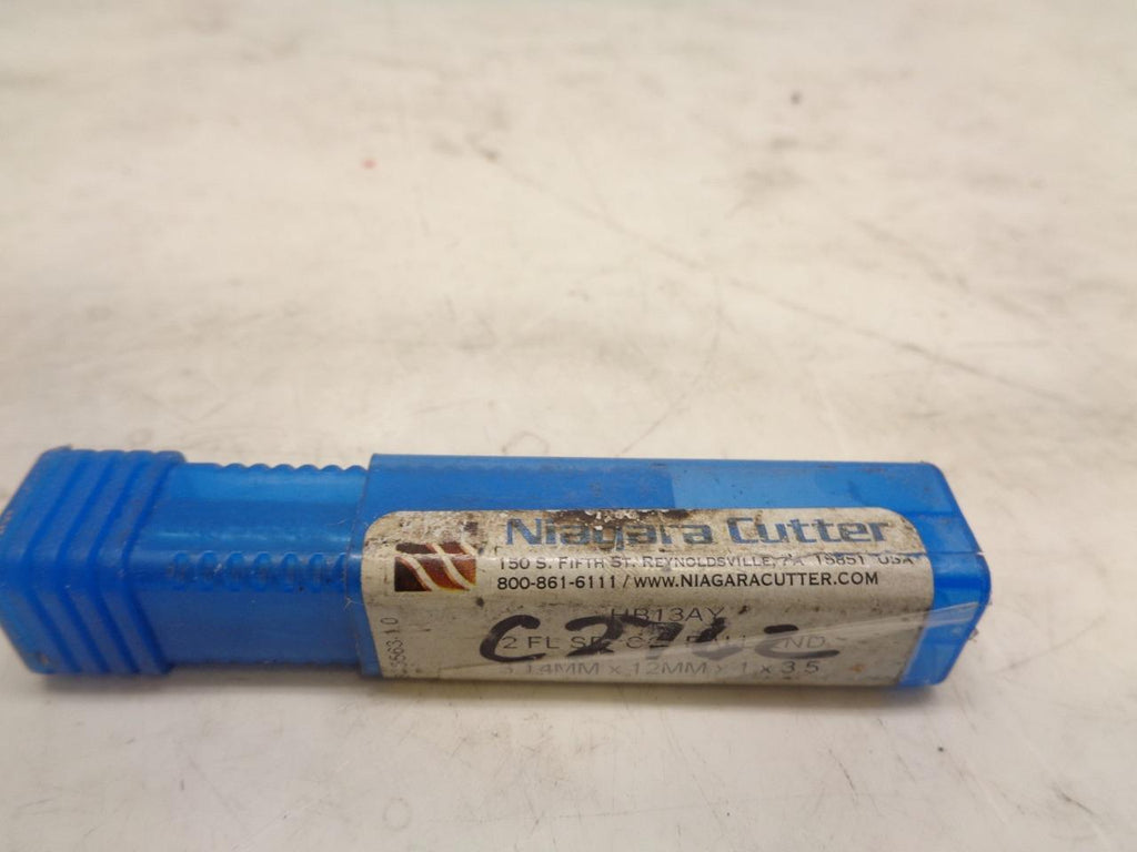 NEW NIAGARA HB13AY CARBIDE END MILL TAPERED 1.57mmx1" 2 FLUTE R22T6BA
