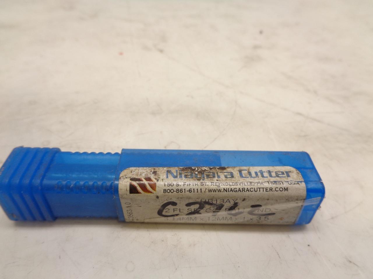 NEW NIAGARA HB13AY CARBIDE END MILL TAPERED 1.57mmx1" 2 FLUTE R22T6BA