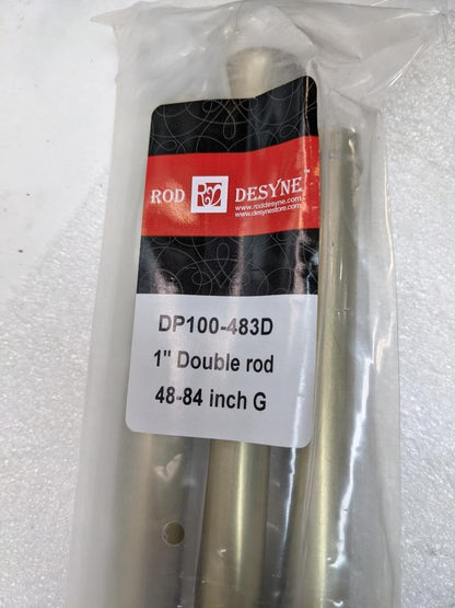 ROD DESYNE DP100-483D 1' DOUBLE ROD 48-84 INCH GOLD CURTAIN ROD W/O CAP NEW KSLR