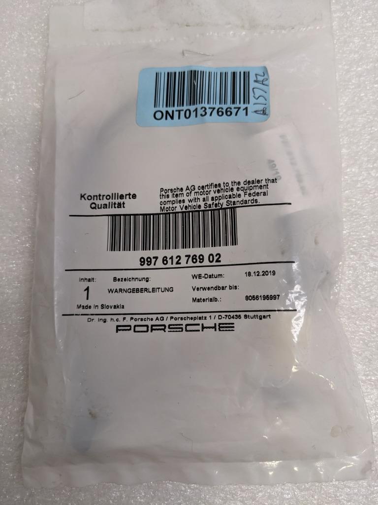 PORSCHE 99761276902 FRONT DISC BRAKE PAD WEAR SENSOR FOR 09-11 911 C NEW PGB2TB