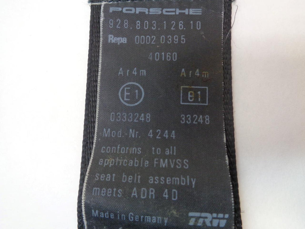 USED (DAMAGED) PORSCHE 85-89 911 964 SEATBELT 928.803.126.10  R24T1